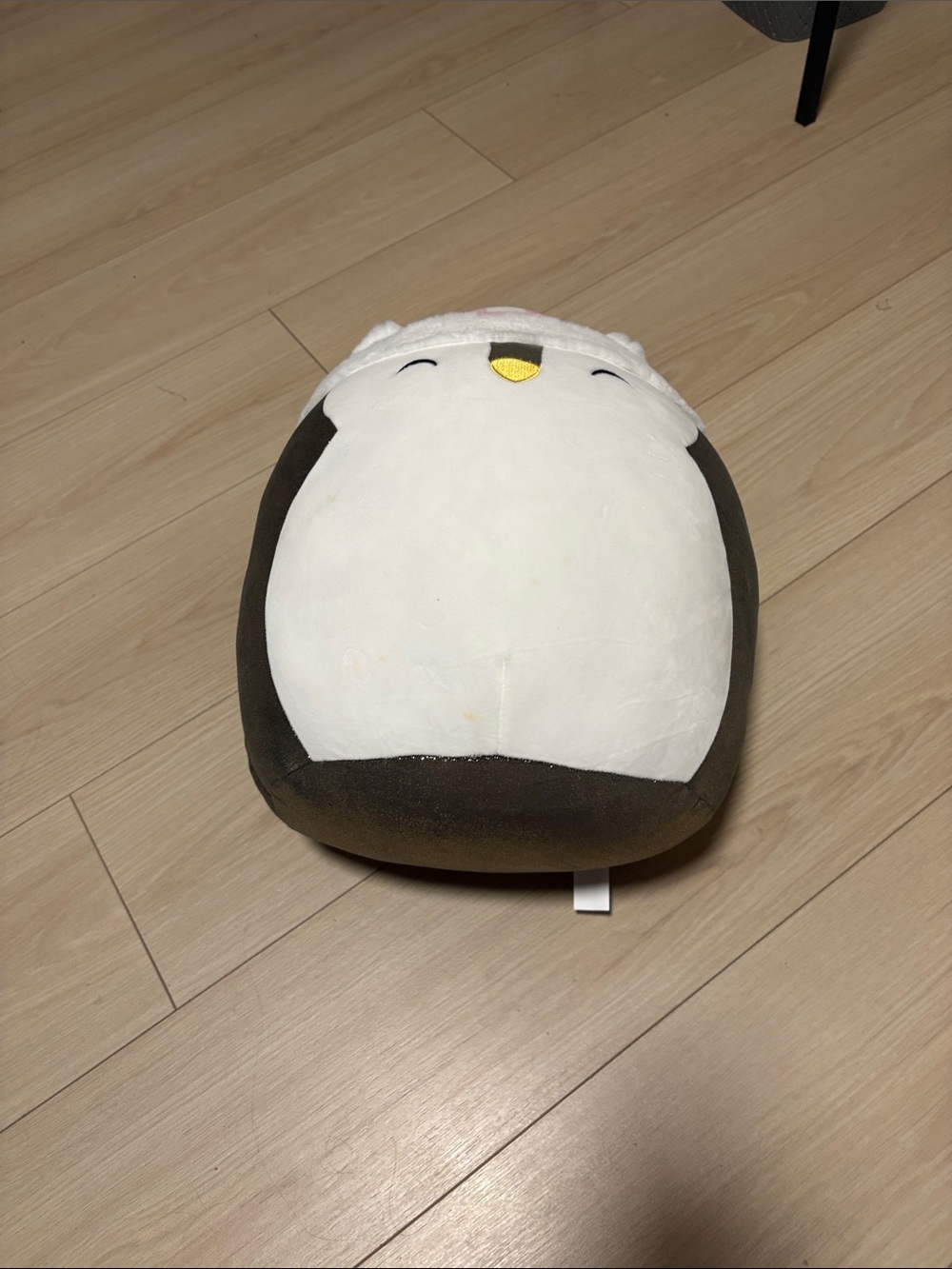 Squishmallows Penguin Cat Toy Pillow - White and Dark Brown